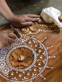 midsection man working workshop